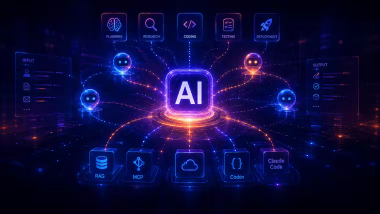 AI / Agentic Development with AI, tests, code and deployment flow